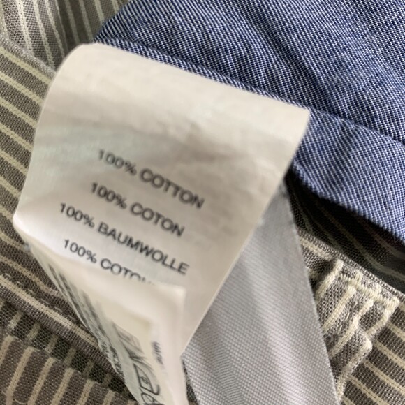 J Crew Club mens gray striped chino shorts size 34 - Picture 3 of 9